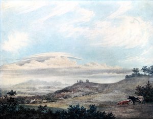 卢克霍华德（1772-1864）c.1808-11（纸上写着）后来的云研究的乡村景观