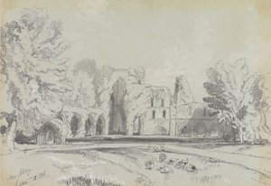 1836 年 9 月 12 日，考尔德修道院。 作者 爱德华·李尔