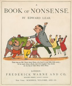 “A Book of Nonsese”的封面，由Frederick Warne and Co.，London，1875年出版 作者 爱德华·李尔