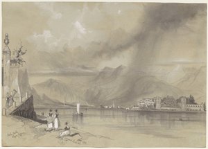 伊索拉·贝拉（Isola Bella），马焦雷湖，1839年。 作者 爱德华·李尔
