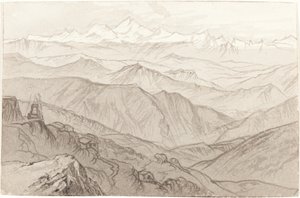 金钦琼格山万物生长，1874年。 作者 爱德华·李尔
