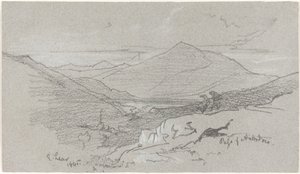 安特罗多克的山景 作者 爱德华·李尔