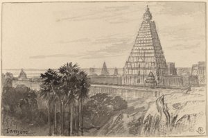 印度坦乔尔，1884年至1885年。 作者 爱德华·李尔