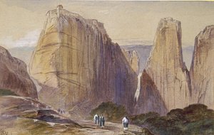 Meteora修道院，19世纪 作者 爱德华·李尔
