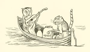 猫头鹰和小猫（版画） 作者 爱德华·李尔