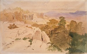 希腊Bassae的阿波罗神庙，1849年 作者 爱德华·李尔