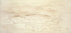 菲尼亚山的风景，1849年 作者 爱德华·李尔