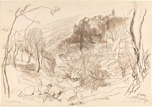 塞里亚纳的景色，1870年。 作者 爱德华·李尔