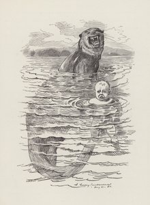 Illustration for The Water-Babies by Charles Kingsley (engraving) 作者 爱德华·林利（之后）桑伯恩