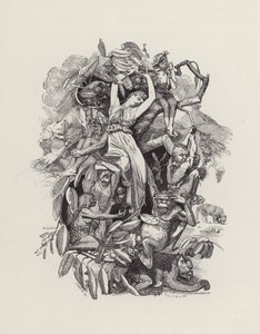 查尔斯·金斯利的《水宝宝》插图（版画） 作者 爱德华·林利（之后）桑伯恩