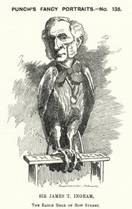 打孔卡通：詹姆斯·泰勒·英厄姆爵士，英国律师和治安法官（版画） 作者 爱德华·林利（之后）桑伯恩