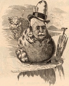 Cartoon of Ferdinand de Lesseps 作者 爱德华·林利·桑伯恩