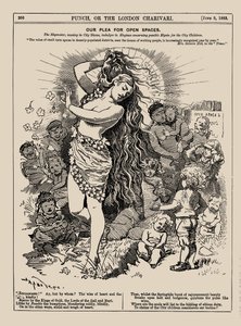 我们对开放空间的诉求。Punch, June 1883, 1883. 作者 爱德华·林利·桑伯恩