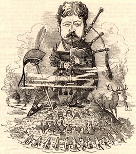 William Douglas-Hamilton playing bagpipes 作者 爱德华·林利·桑伯恩