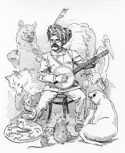 Sambourne漫画的插图，来自Punch，Rudyard Kipling（画）。 作者 爱德华·林利·桑伯恩