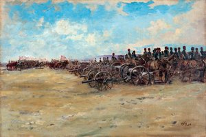 皇家马炮和枪骑兵等待离开，1898年