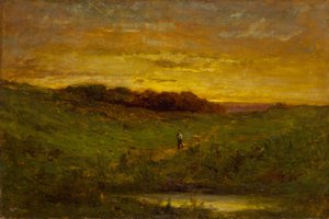 日落，1883年。 作者 爱德华·米切尔·班尼斯特