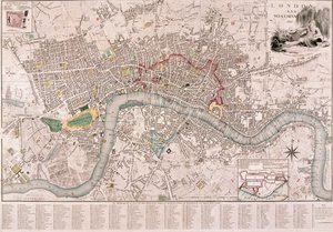 伦敦地图，1797年 作者 爱德华·莫格