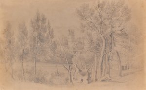 风景与教堂 作者 爱德华漂亮