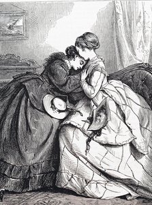An older sister comforting her young sister 作者 爱德华·罗伯特·休斯