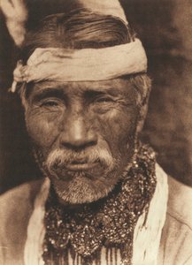 从正面看古老的北美印第安人特写 作者 爱德华警长柯蒂斯