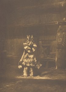 戴面具的舞者--考伊琴，1912年。 作者 爱德华警长柯蒂斯