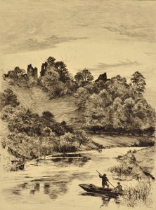 鸽子：塔特伯里城堡，约 1880 年（蚀刻）