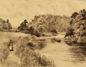 磨损：达勒姆附近的磨损，c.1880（蚀刻）