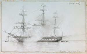 不朽之石 "直布罗陀，1861 年 4 月 4 日 作者 爱德华·威廉·库克