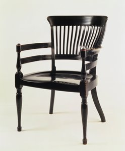 扶手椅，由James Peddle制造，1880年（黑檀木）