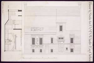 为JAM Whistler Esq设计House and Studio，切尔西，1877-78（另见176477） 作者 爱德华·威廉·戈德温