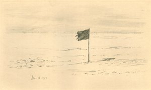 黑旗营。 -距南极几英里之内的阿蒙森斯黑旗，1912年，1913年