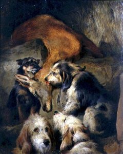 雄鹿之死（板上油画） 作者 Edwin (attr. To) Landseer