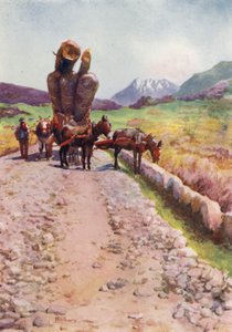 科西嘉：骡子绘图木材（彩色石版画）