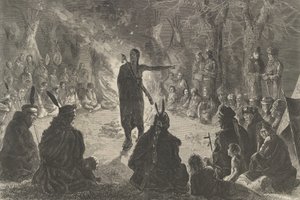 围绕议会之火，年轻勇士的演讲 哈珀周刊，1873年5月10日，...，1873年5月10日。 作者 埃德温奥斯汀修道院
