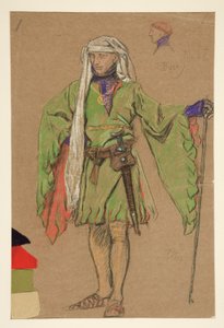 布希，《理查二世》的服装素描 作者 埃德温奥斯汀修道院