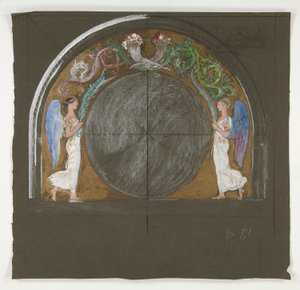 宾夕法尼亚州哈里斯堡州议会大厦窗户装饰设计，1902-1911 年（由约翰-辛格-萨金特完成） 作者 埃德温奥斯汀修道院