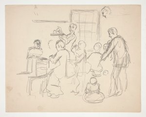 餐厅内部场景（？）--不明插图 作者 埃德温奥斯汀修道院