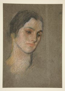 一位身份不明女性的肖像 作者 Edwin Austin Abbey