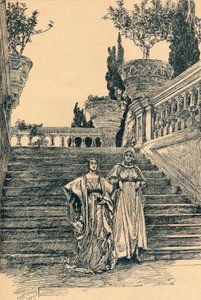 《无事生非》中的场景，摄于1890年 作者 埃德温奥斯汀修道院