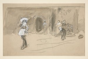 罗伯特-赫里克诗选》插图草图（1882 年由哈珀出版，此前曾在《哈珀》上发表 作者 埃德温奥斯汀修道院