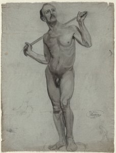 男性裸体素描（工作室绘画）
