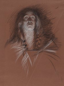 凯尔特妇女头像研究，选自《戏剧场景》，哈姆雷特，第三幕，第二场 作者 埃德温奥斯汀修道院