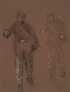 内战时期两名士兵形象的研究，在 作者 埃德温奥斯汀修道院