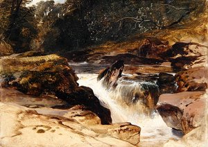 Gartness之壶"，Drymen，Stirlingshire，约1830年（油画板）。 作者 埃德温·兰瑟