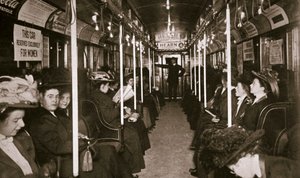 美国纽约哈德逊河地铁列车，约1901年 作者 埃德温·列维克