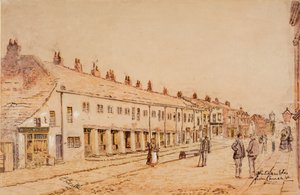 香布尔斯，来自教堂街，约 1891-1917 年（纸面水彩画） 作者 埃德温·罗伯特·贝蒂