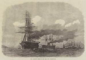 HMS Agincourt搁浅在直布罗陀海湾的珍珠岩上
