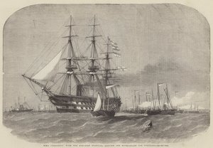 HMS Colossus与Gun-Boat Flotilla一起离开Motherbank去波特兰