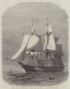 HMS Galatea，由爱丁堡公爵HRH上尉委任